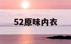 52原味内衣